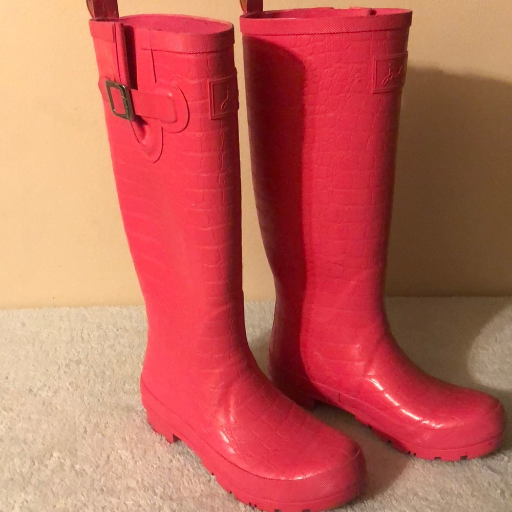 Joules Pink Rain Boots